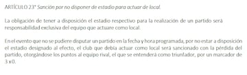 Extracto de las bases de Copa Chile.