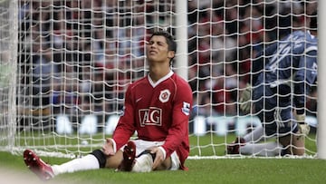 Cristiano Ronaldo, con el United.