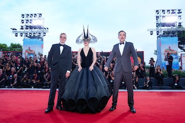 Joaquin Phoenix, Lady Gaga y el director Todd Phillips.