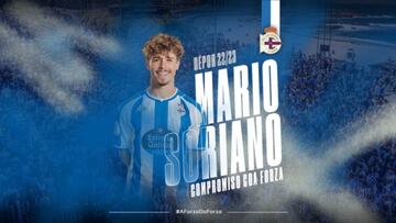 Mario Soriano firma por dos temporadas con el Deportivo