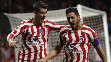 Koke y Morata celebran un gol del Atlético.