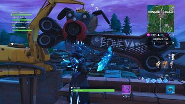 Desafío Fortnite - Baila sobre un reloj de sol, una taza de café gigantesca, y una cabeza de perro metálica gigantesca