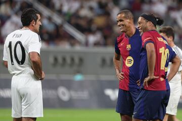 Ronaldinho, Rivaldo y Luis Figo.