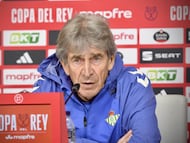 Pellegrini, en sala de prensa.
