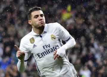 1-0. Mateo Kovacic celebrates the opening goal