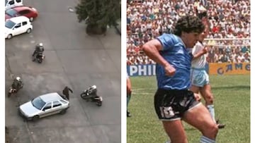 El escape de un manifestante que fue comparado con Maradona