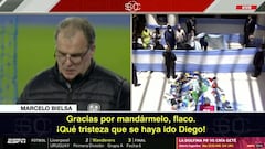 Filtran un audio privado de Bielsa abatido por la muerte de Maradona y hablando de Messi