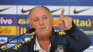 Scolari, en la rueda de prensa convocada este miércoles en Granja Comary