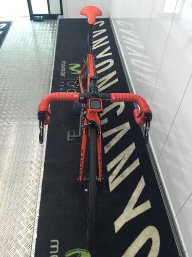 Nairo y la bicicleta con la que dará El Paseo de la Castellana