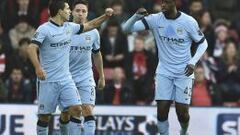 Doblete de Agüero y el City de Pellegrini golea de visita