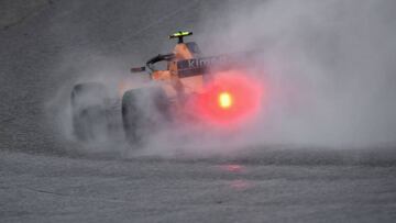 AUSTIN, TX - OCTOBER 19: Stoffel Vandoorne of Belgium driving the (2) McLaren F1 Team MCL33 Renault on track during practice for the United States Formula One Grand Prix at Circuit of The Americas on October 19, 2018 in Austin, United States.   Clive Mason/Getty Images/AFP
 == FOR NEWSPAPERS, INTERNET, TELCOS &amp; TELEVISION USE ONLY ==