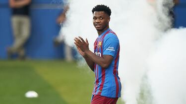 Ansu Fati, con el Barça.