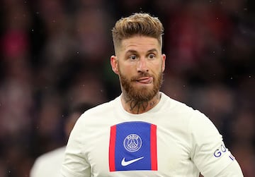 Sergio Ramos of Paris Saint Germain during the game Bayer Munich (GER) vs Paris Saint Germain (FRA) corresponding to second leg match Round of 16 of the Group C of the 2022/2023 UEFA Champions League at Allianz Arena Stadium , on March 08, 2023.

<br><br>

Sergio Ramos de Paris Saint Germain durante el partido Bayer Munich (GER) vs Paris Saint Germain (FRA), correspondiente al partido de vuelta de los octavos de final de la UEFA Champions League 2022/2023 en el Estadio Allianz Arena, el 08 de Marzo de 2023.