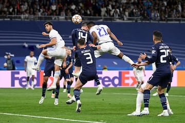 Con este cabezazo de Rodrygo mandó el Madrid el partido a la prórroga.