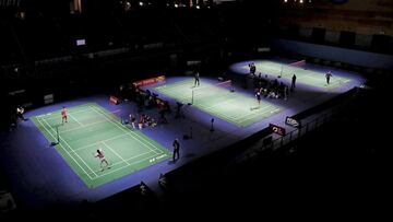 Vista panor&aacute;mica del Pabell&oacute;n Carolina Mar&iacute;n de Huelva, sede desde hoy del Mundial de b&aacute;dminton.