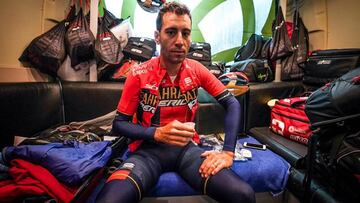 Vincenzo Nibali, antes de tomar la salida en la Lieja-Basto&ntilde;a-Lieja.