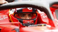 Carlos Sainz (Ferrari SF21). Hungaroring, Hungr&iacute;a. F1 2021.