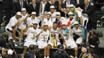 Los Spurs se proclamaron campeones tras derrotar a los Heat por un global de 4-1 en las &uacute;ltimas Finales.