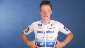 Elia Viviani con el maillot de Campeón de Europa.