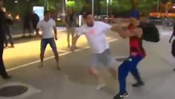 La dura pelea entre los hinchas de Flamengo e Independiente