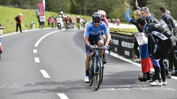 Landa hace flaquear a Nibali y Roglic y se acerca al podio