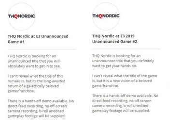 THQ Nordic resucitará 2 sagas famosas en el E3 2019