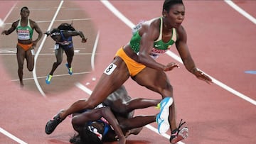 Lo más surrealista visto en el atletismo: se cae de cara... ¡y oro!