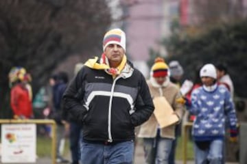 El aforo del estadio Germán Becker en Temuco será lleno en su mayoría por hinchas colombianos.