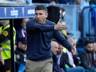 Funes, durante el Málaga-Ceuta.