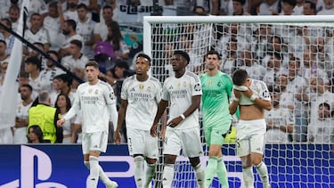 16/09/25 PARTIDO CHAMPIONS LEAGUE JORNADA 1
FASE GRUPOS ESTADIO SANTIAGO BERNABEU
REAL MADRID - OLYMPIQUE MARSELLA MARSEILLE
PRIMER GOL TIM WEAH 0-1 TRISTEZA