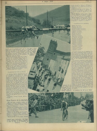 Recorrido por las mejores imágenes de la I Vuelta a España a través de la edición de AS Semanal de 1935.