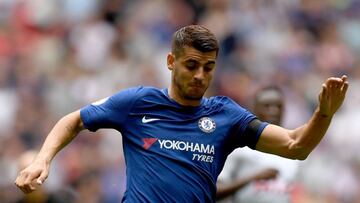 &Aacute;lvaro Morata, durante el partido frente al Tottenham Hotspur.