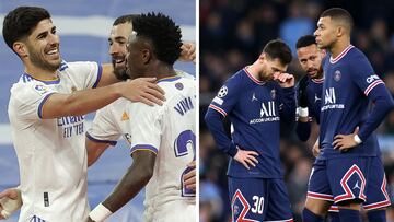 Tridente del Madrid contra tridente del PSG.