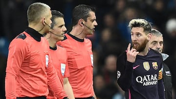 Bronca entre Messi y uno del City en el túnel de vestuarios