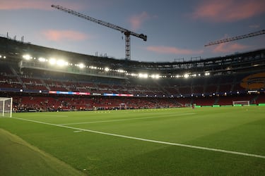Vista general de la tercera grada del Spotify Camp Nou antes del inicio del duelo entre el Fútbol Club Barcelona y el CA Osasuna el 13 de diciembre de 2025.