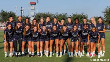 Las jugadoras del Real Madrid en Monterrey.