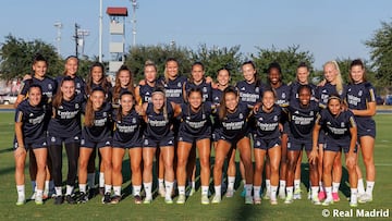 Las jugadoras del Real Madrid en Monterrey.