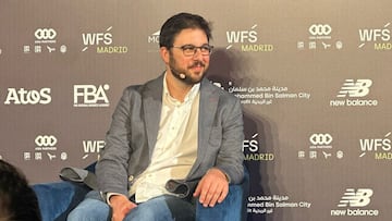 Óscar Ocaña, durante un momento del World Football Summit.