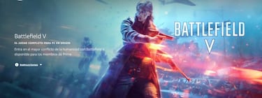 Battlefield 5 gratis para PC con Amazon Prime: fecha y cómo solicitarlo