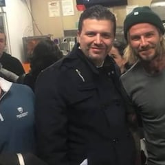 David Beckham cautivado con los sandwiches cubanos