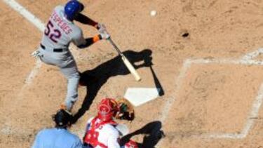 Yoenis Céspedes estuvo determinante en el primer encuentro de las series entre Mets y Nationals.