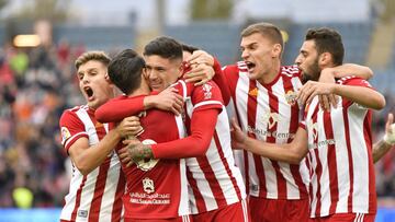 Gol del Almería contra el Zaragoza.