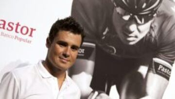 Javier Gómez Noya, en la presentación del acuerdo con Banco Pastor en Vigo.