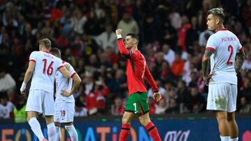 The 39-year-old becomes Portugal’s oldest-ever scorer, leading his team to a commanding Nations League quarterfinal spot after a 5-1 rout of Poland.