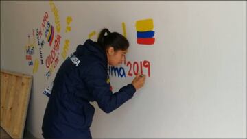 Selección Colombia en Casa Colombia Lima integrando el equipo antes del partido contra México