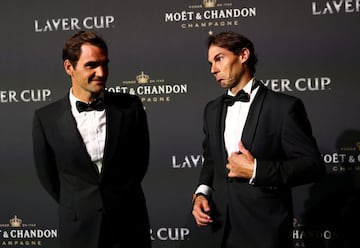 Roger Federer y Rafael Nadal. 