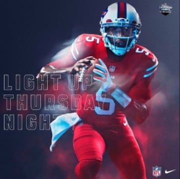 Los brillantes uniformes de la NFL para los jueves por la noche