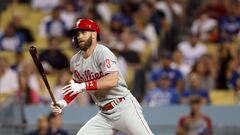 El outfielder Bryce Harper no ha participado en los últimos partidos de los Phillies por una lesión de ligamentos en el codo derecho.