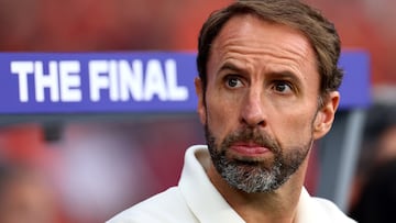 Gareth Southgate, durante la final de la Eurocopa 2024.