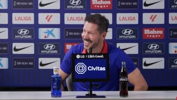 El ‘palito’ de Simeone a la prensa que acabó entre risas en la rueda
